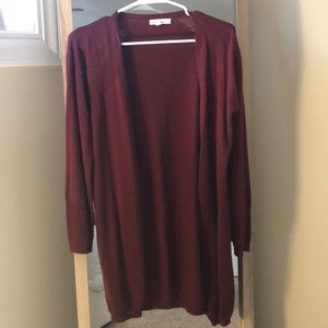 Honey Punch Stitch Fix burgundy cardigan